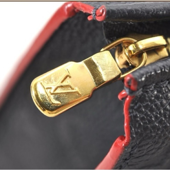 Authentic Louis Vuitton pochette 26 navy rouge Empreinte leather clutch - Picture 7 of 11